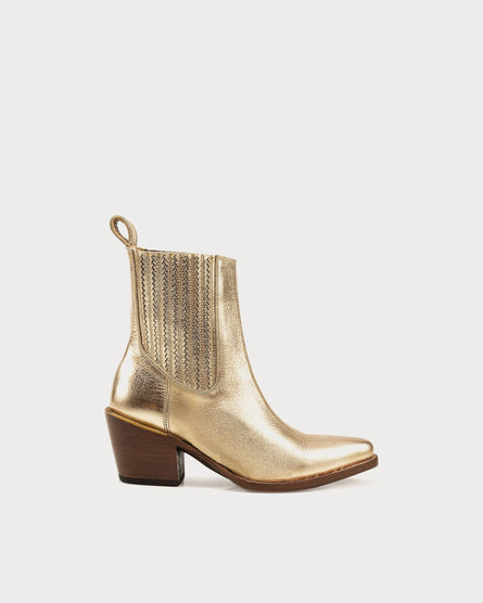 Botines Dorados para Mujer