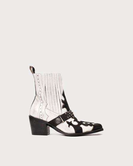 Botines Blancos de Piel para Mujer
